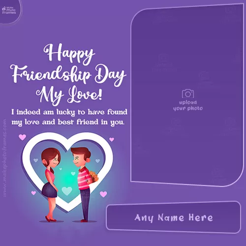 Happy International Friendship Day 2023 Card With Name And Photo