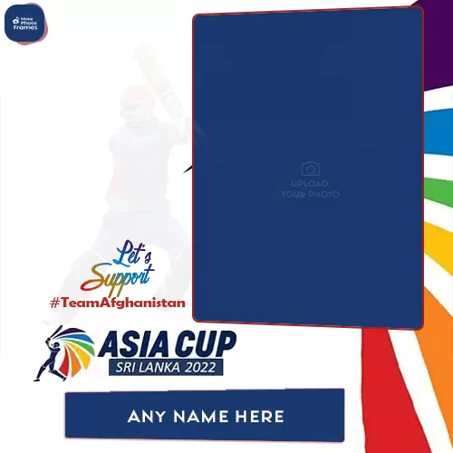 Afghanistan Team Asia Cup Photo Frame With Name