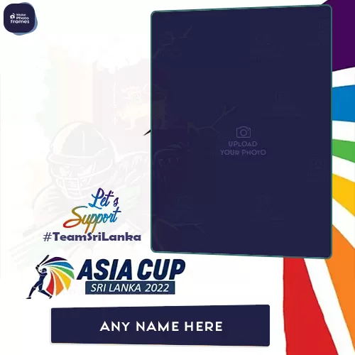 Sri Lanka Asia Cup Photo Frame With Name