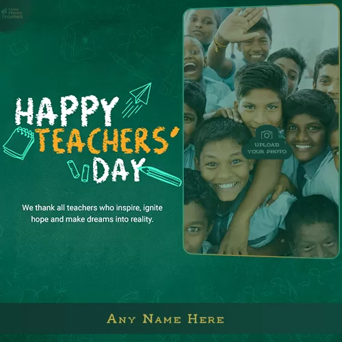 Happy Teachers Day Photo Frame Download With Name