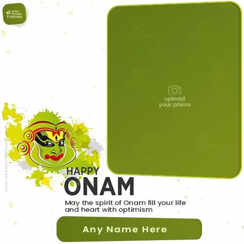 Onam Festival Photo Frame With Name Editing