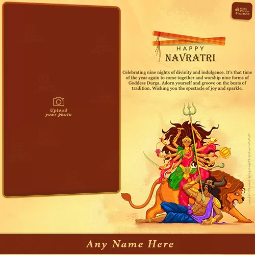 Navratri Durga Ashtami Wishes With Name And Photo In English Message