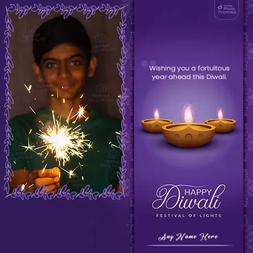 Diwali Photo Frame With My Photo
