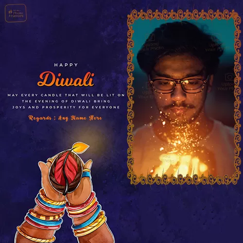Diwali Special Photo Frame With Name Editing