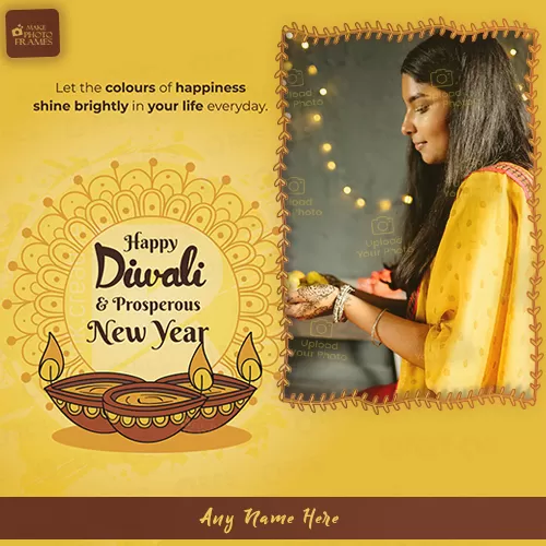 Diwali Happy New Year Wishes With Name And Photo Edit