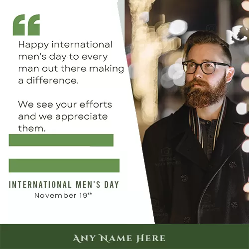 International Men's Day Photo Frame Online Editor