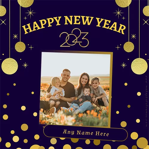 Happy New Year 2023 Frame Photo With Name