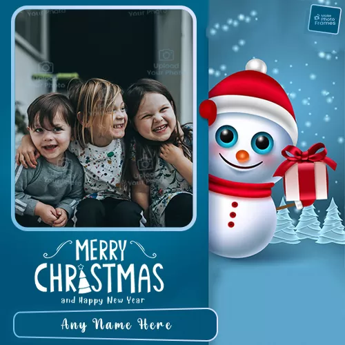 Christmas Snowman Eve Birthday Images With Name And Photo