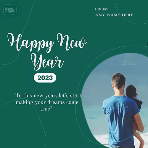 Happy New Year 2023 Card With Photo And Name