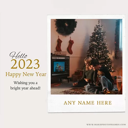 Hello 2023 Happy New Year Frame With Name Editing