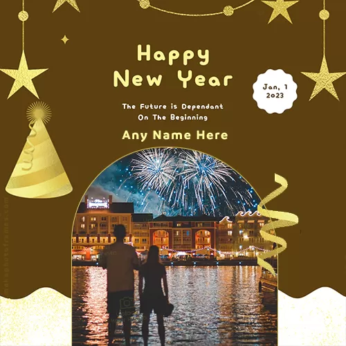 1st January 2023 Happy New Year Frame Online Editing