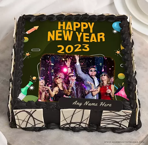 Happy New Year 2023 Cake Photo With Name