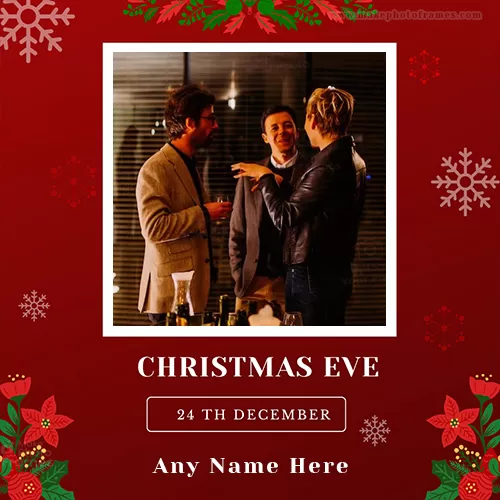24 December Christmas Eve 2023 Photo Frame With Name