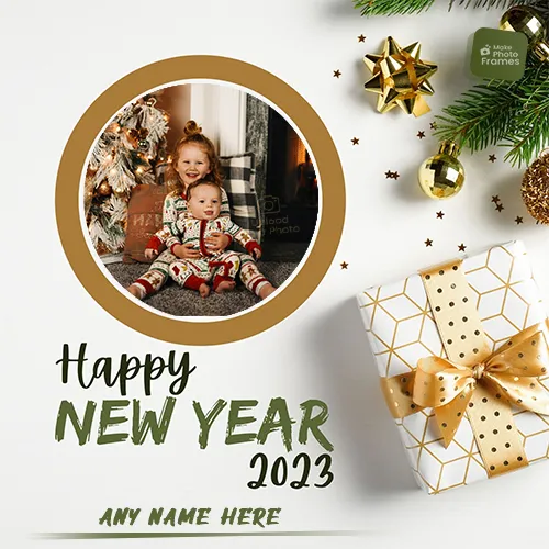 Happy New Year Photo Frame 2023 With Name