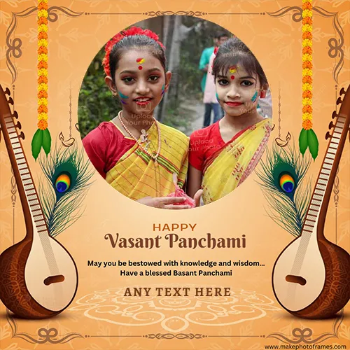 Happy Basant Panchami 2023 Card Photo With Name Edit