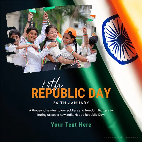 Free 74th Republic Day Images With Name And Photo Editing Online