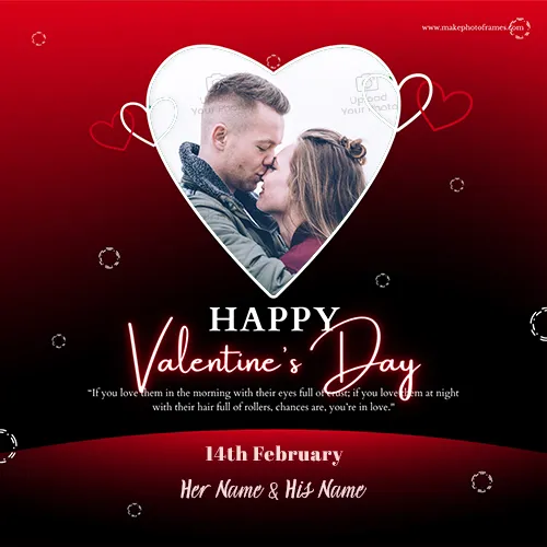 14 Feb Valentine Day 2023 Greeting Card With Name Photo Create