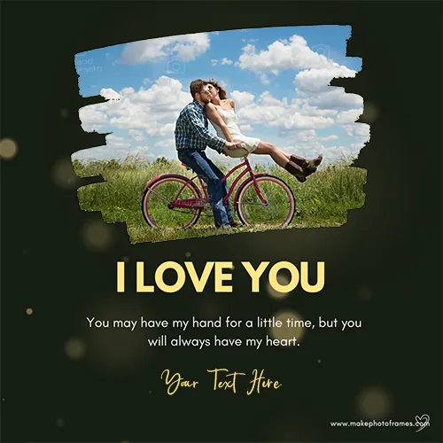 Create I Love You Photo Frame Images With Name Online