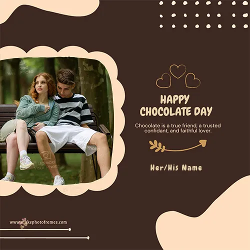 Personalized Chocolate Day Photos Frames For Lovers