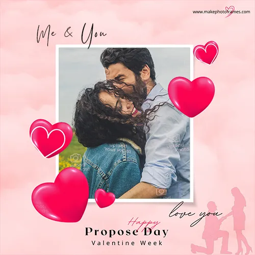 Name Added Propose Day Photo Frame