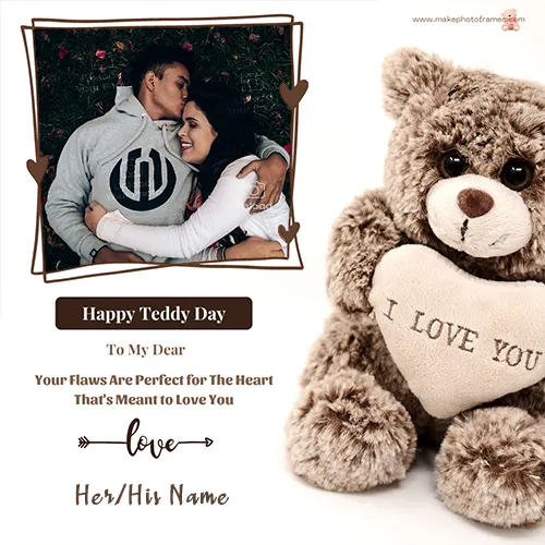 Name-based Teddy Bear Photo Frame Editor