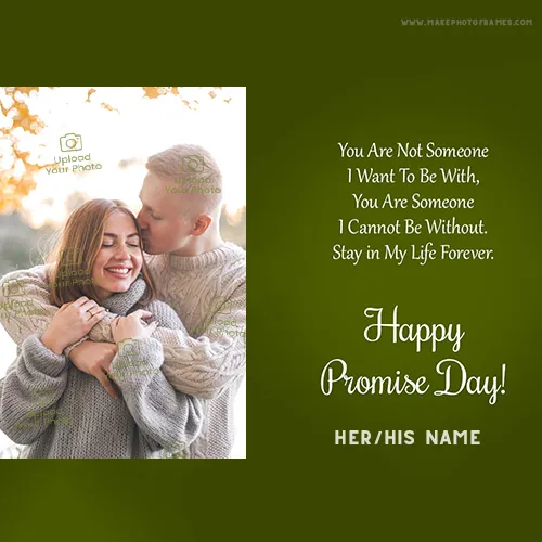 Name Personalised Promise Day Picture Frame Download