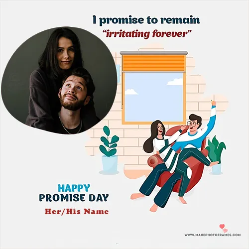 Personalised Promise Day Photo Frame For Lovers