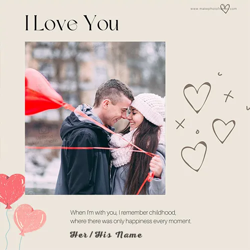Custom Love Captions With Frame Download