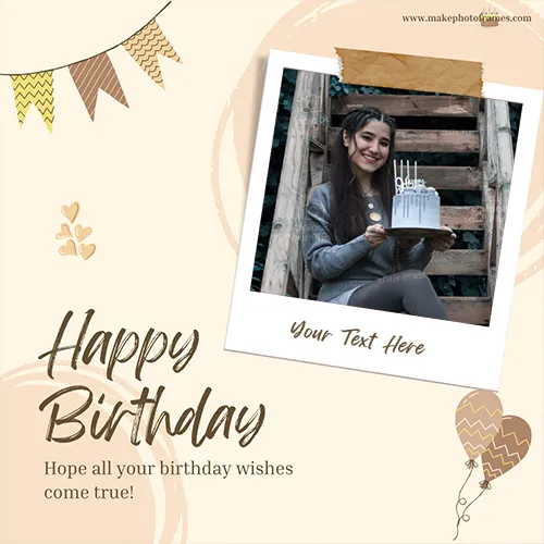 Birthday Wishes For Sister With Photo And Name Edit Online Create