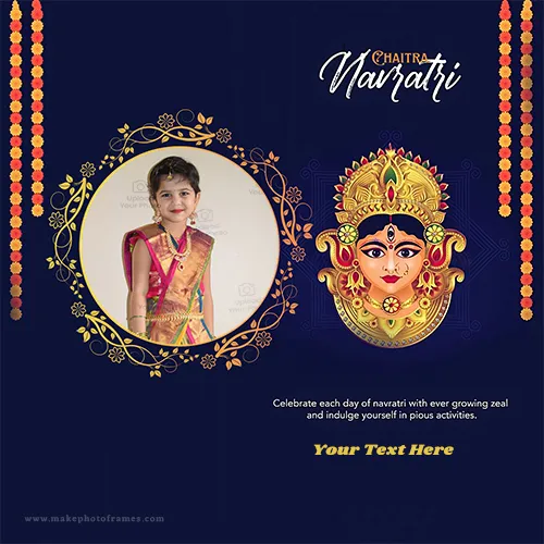 Happy Chaitra Navratri 2023 Wishes Photo Frame Download With Name
