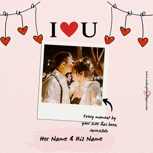 I Love You Card For Wife With Name And Photo Download