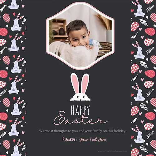 Happy Easter Day 2023 Wishes Greeting Photo With Name Edit
