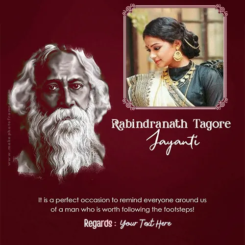 Rabindranath Tagore Photo Frame Download