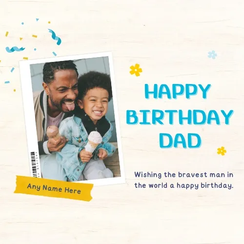 Customized Birthday Photo Frame For Dad With Name