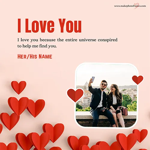 Design And Customize I Love You Photo Frame Online