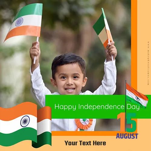 Happy Independence Day Indian Flag Profile Picture With Photo