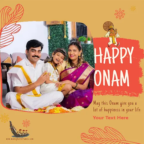Happy Onam 2023 Photo Frame With Name And Photo Edit