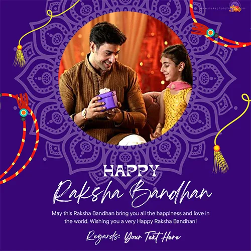 Happy Raksha Bandhan Rakhi 2023 Wishes Card Edit Name And Photo