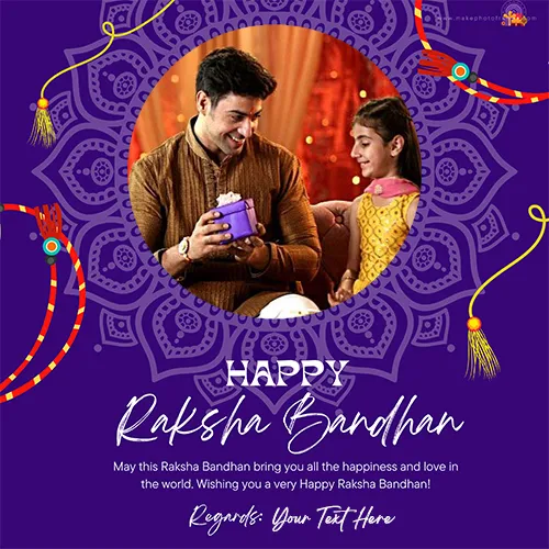 Happy Raksha Bandhan Rakhi 2024 Wishes Card Edit Name And Photo