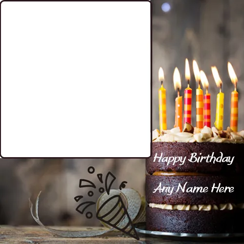 Birthday Wishes Candles Chocolate Cake With Name And Photo