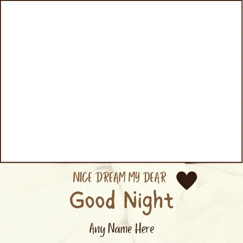 Good Night Photo Frame With Name