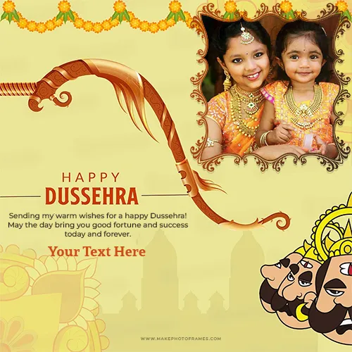 Happy Dussehra 2023 Edit Photo Frame With Name Online Download