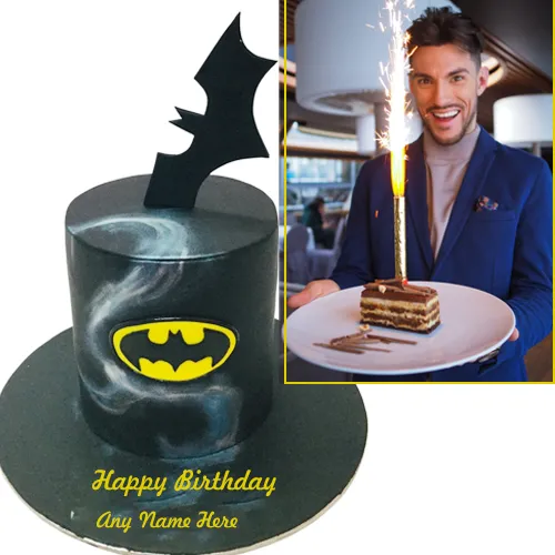 Batman Birthday Cake Images Frame Name Download