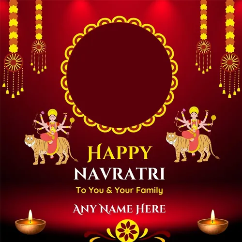 Make Name On Happy Navratri Mata Ji Ki Photo