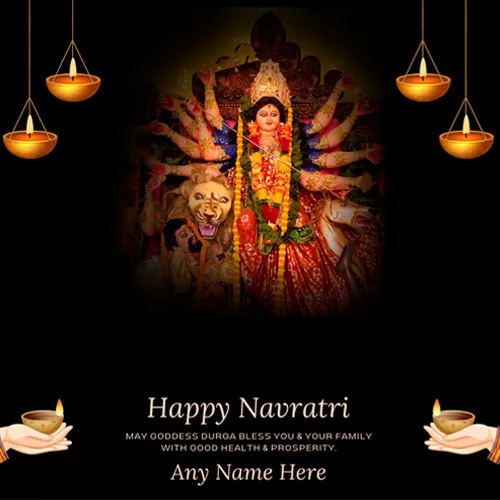 Happy Navratri 2023 Edit Name And Photo Frame