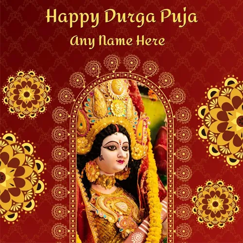 Durga Puja Photo Frame Editor Online With Name