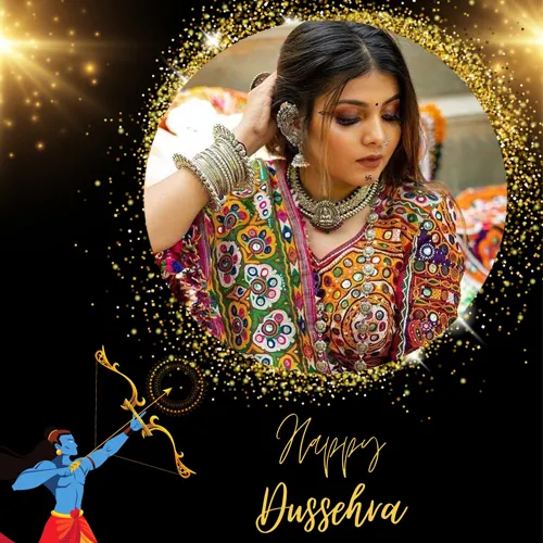 Happy Dussehra 2024 Wishes Photo Frame Free Edit Online