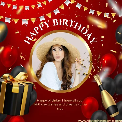 Luxury Birthday Frame Customization Online With Photo