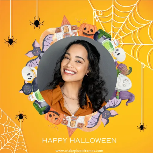 Halloween Frame Facebook Profile Picture With Photo Maker