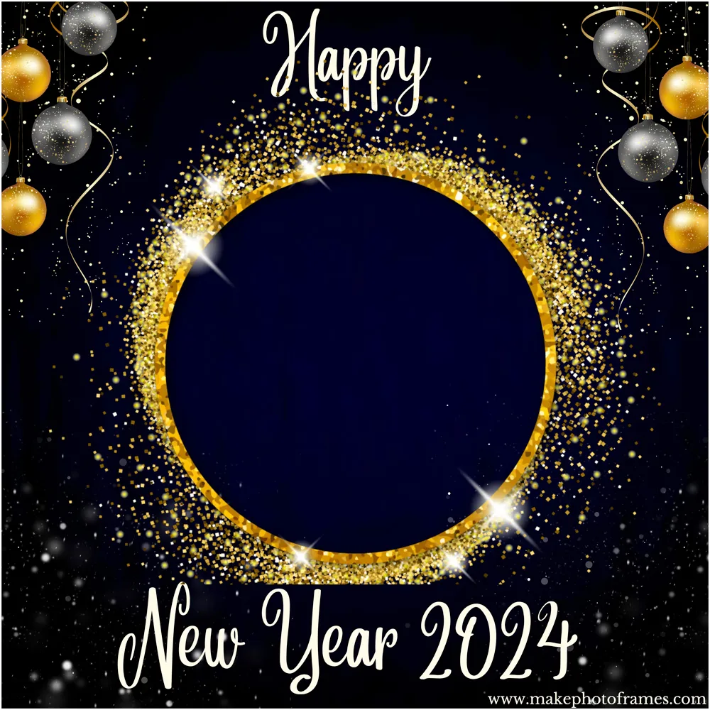 Happy New Year 2024 Picture Frame Editing Online